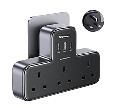 UGREEN 6-in-1 Surge Protector Power Strip with 3 AC Outlets & PD30W (2 Type-C,1 USB-A), Overload Protection Extension Cord,…