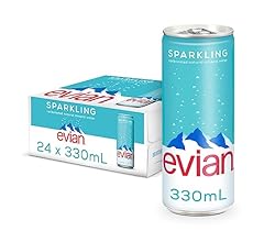 evian Sparkling Water Cans 24x330ml, Awaken Your Senses with Evian Sparkling Water, Sparkling Drinking Water for Maximum Hy…