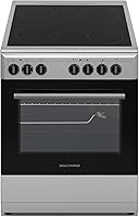 Wolf Power Freestanding 60X60 cm Ceramic Cooker, 4 Cooking Zones, 65 Liters Electric Oven with Turbo Fan, Stainless...