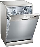 Siemens 5 Programs 12 Place Settings, Free Standing Dishwasher, Silver Sn25D800Gc.